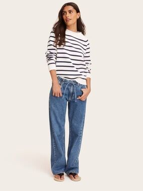 NWT Parke x Target Mid-Rise Drawstring Baggy Jeans Medium Wash